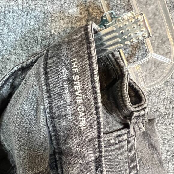 Adriano Goldschmied Jeans Womens 25 Gray Slim Straight Cropped Frayed Hem - Picture 16 of 16